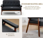 Fiora Leather-Look Loveseat