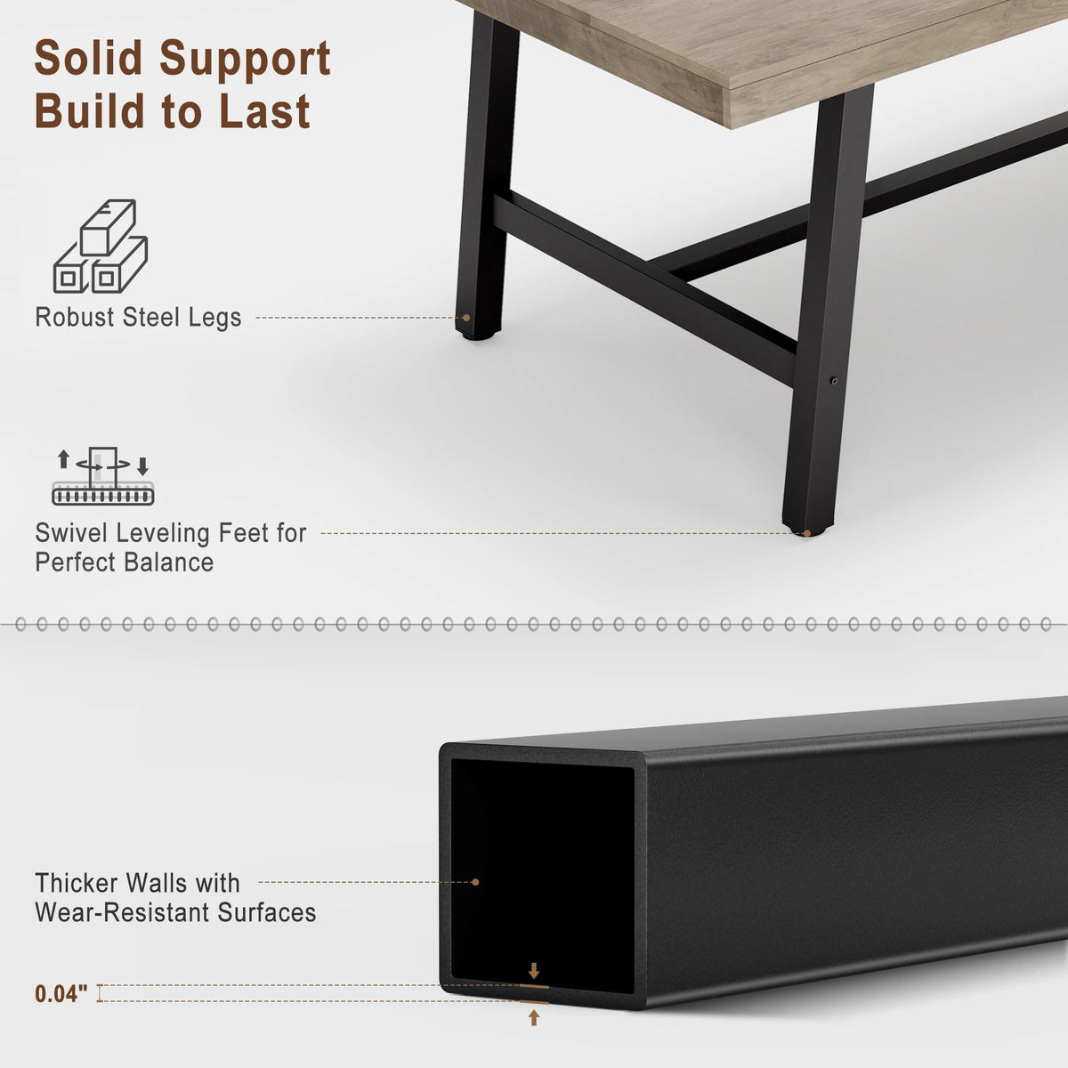 Tess Industrial Dining Table