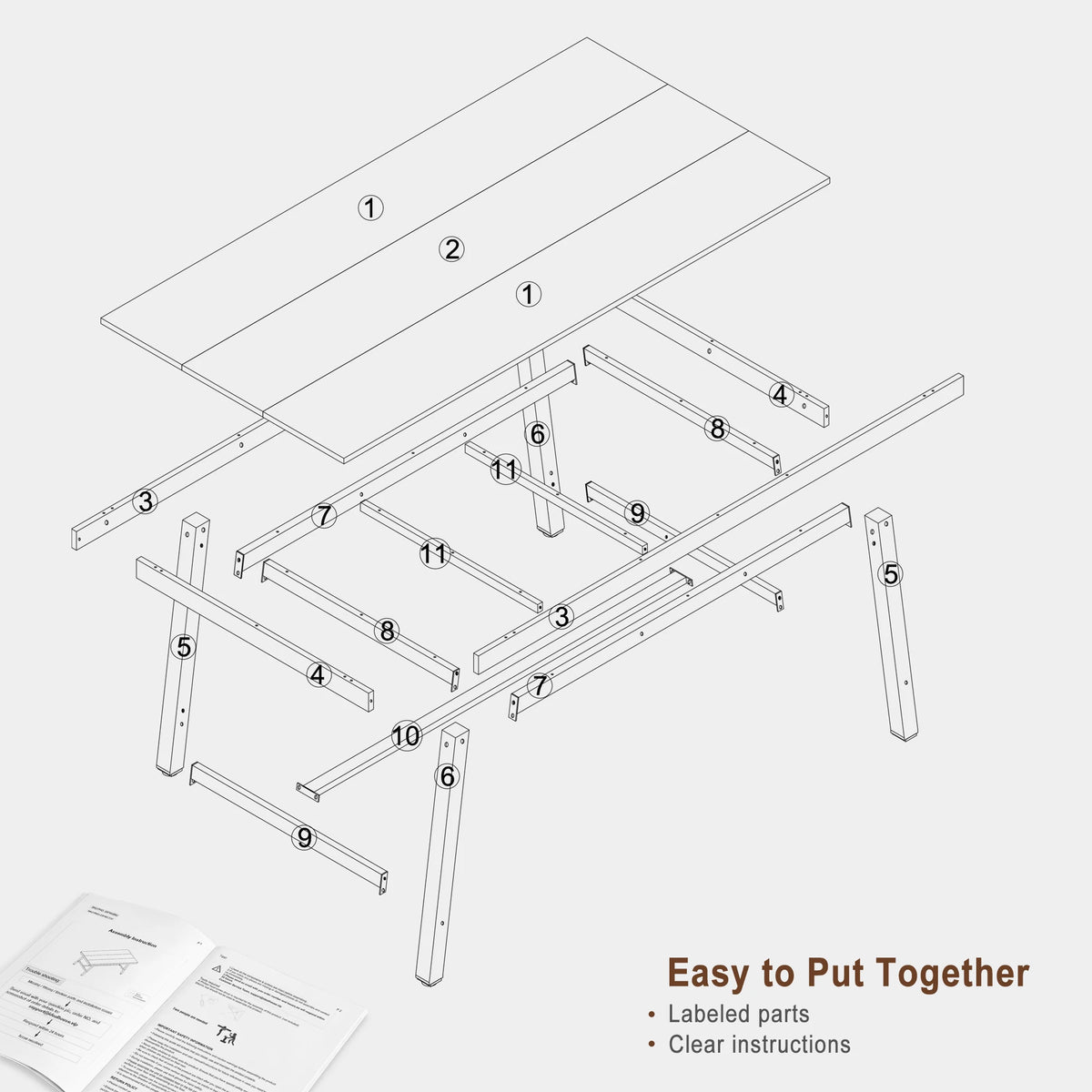Tess Industrial Dining Table