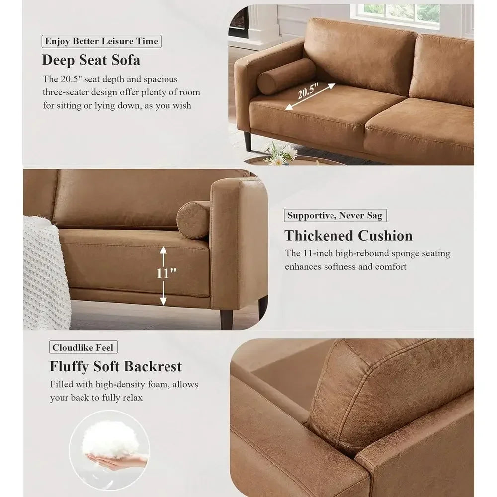 Bellmont Leather-Look Sofa