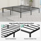 Ivory Metal Platform Bed