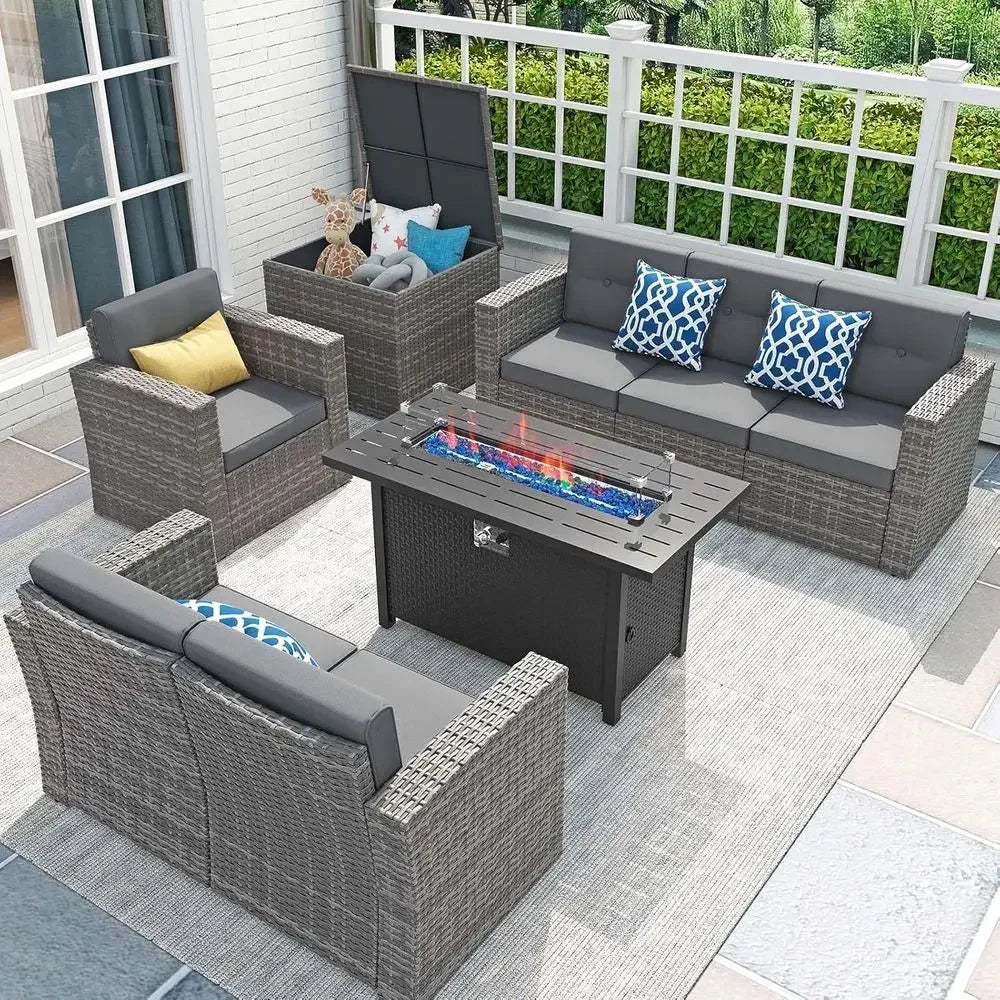 Sorrento 8-Piece Fire Pit Sectional