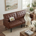 Solene Leather Sleeper Sofa
