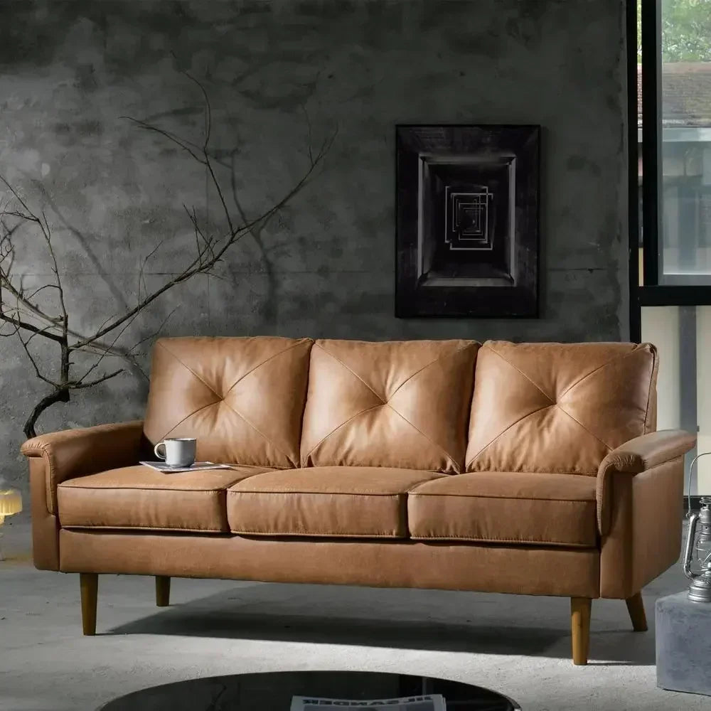 Quincy Leatherette Sofa