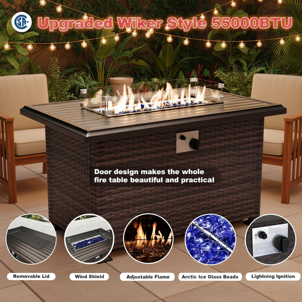 Alvara Nox 10-Piece Outdoor Fire Pit Set