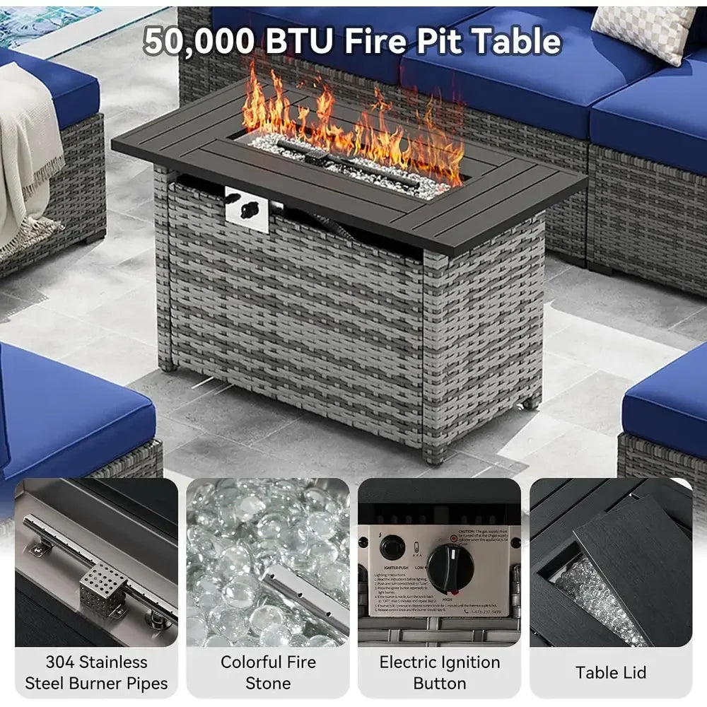 Capri 8-Piece Fire Pit Sectional