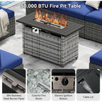 Capri 8-Piece Fire Pit Sectional