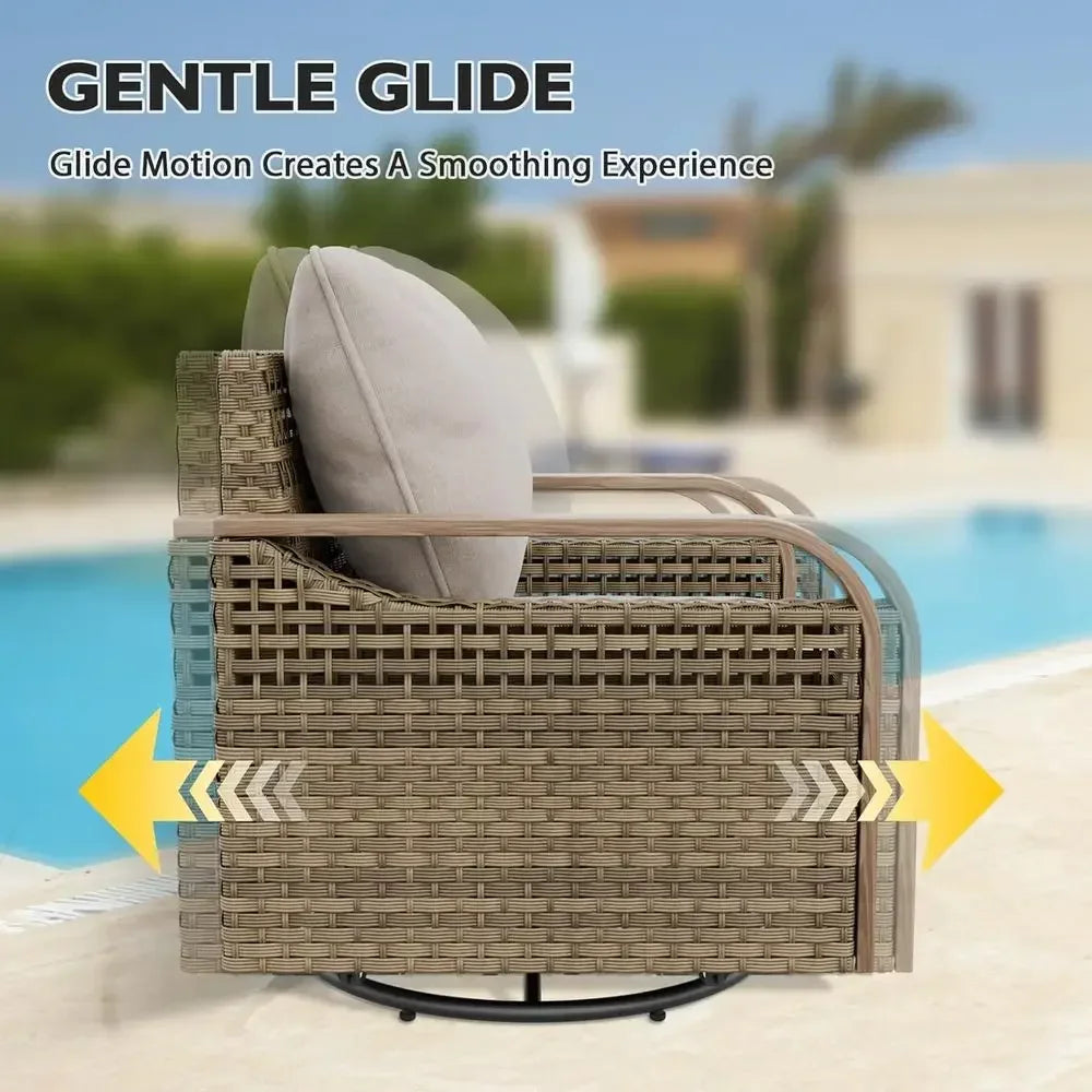 Marina Swivel Glider Chair Set