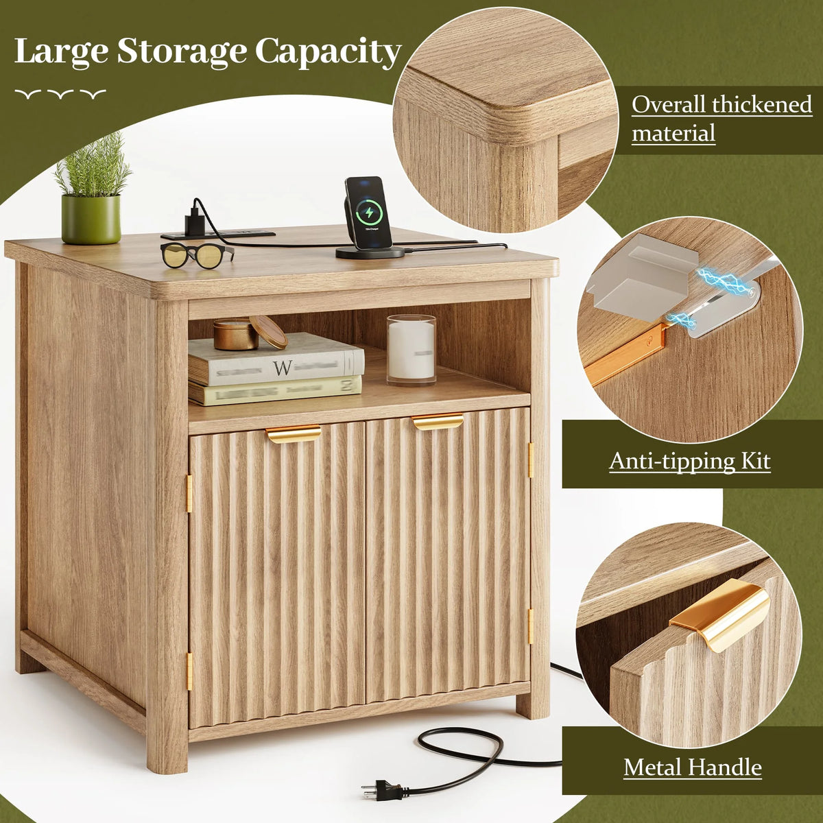 Zoe Farmhouse Nightstand