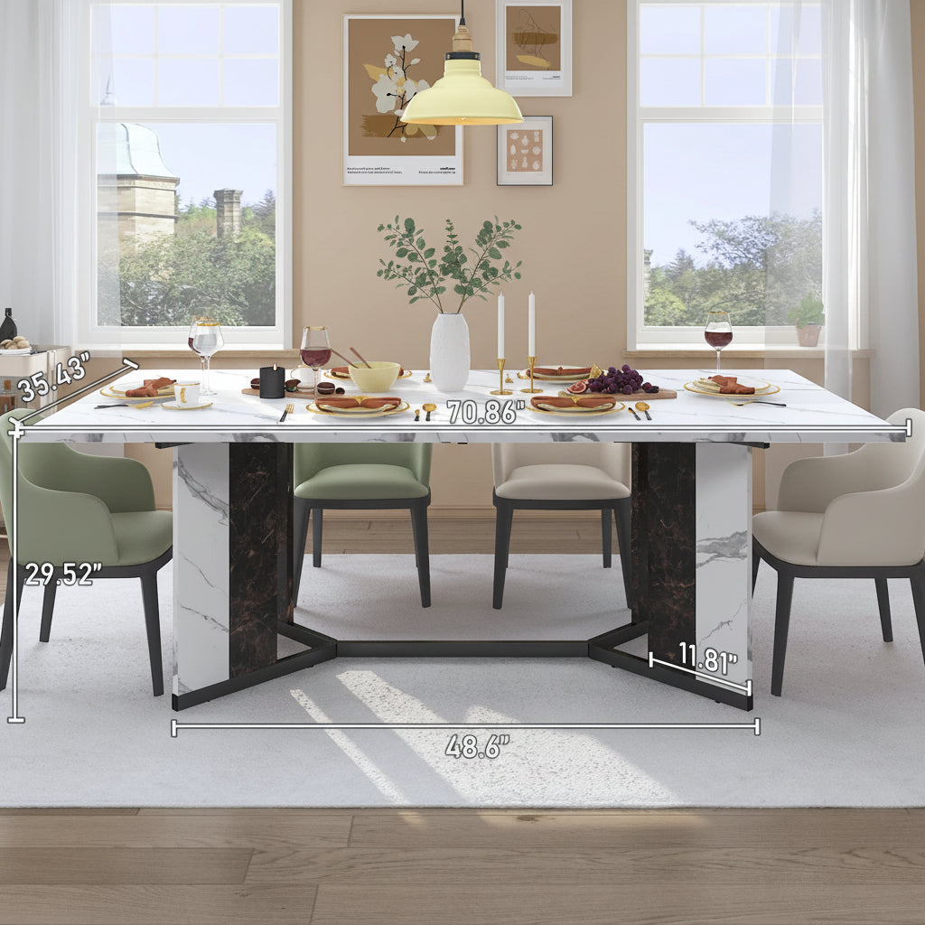 Virello Marble-Top Dining Table