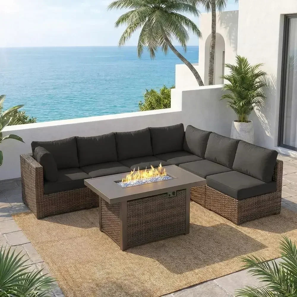 Tivoli 7-Piece Fire Pit Sectional