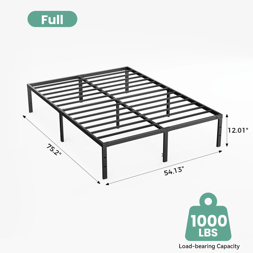 Ivory Metal Platform Bed