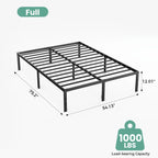 Ivory Metal Platform Bed