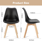Pia Leather Dining Chairs — Set of 4