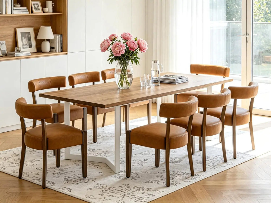 Siena Walnut Dining Chairs — Set of 8