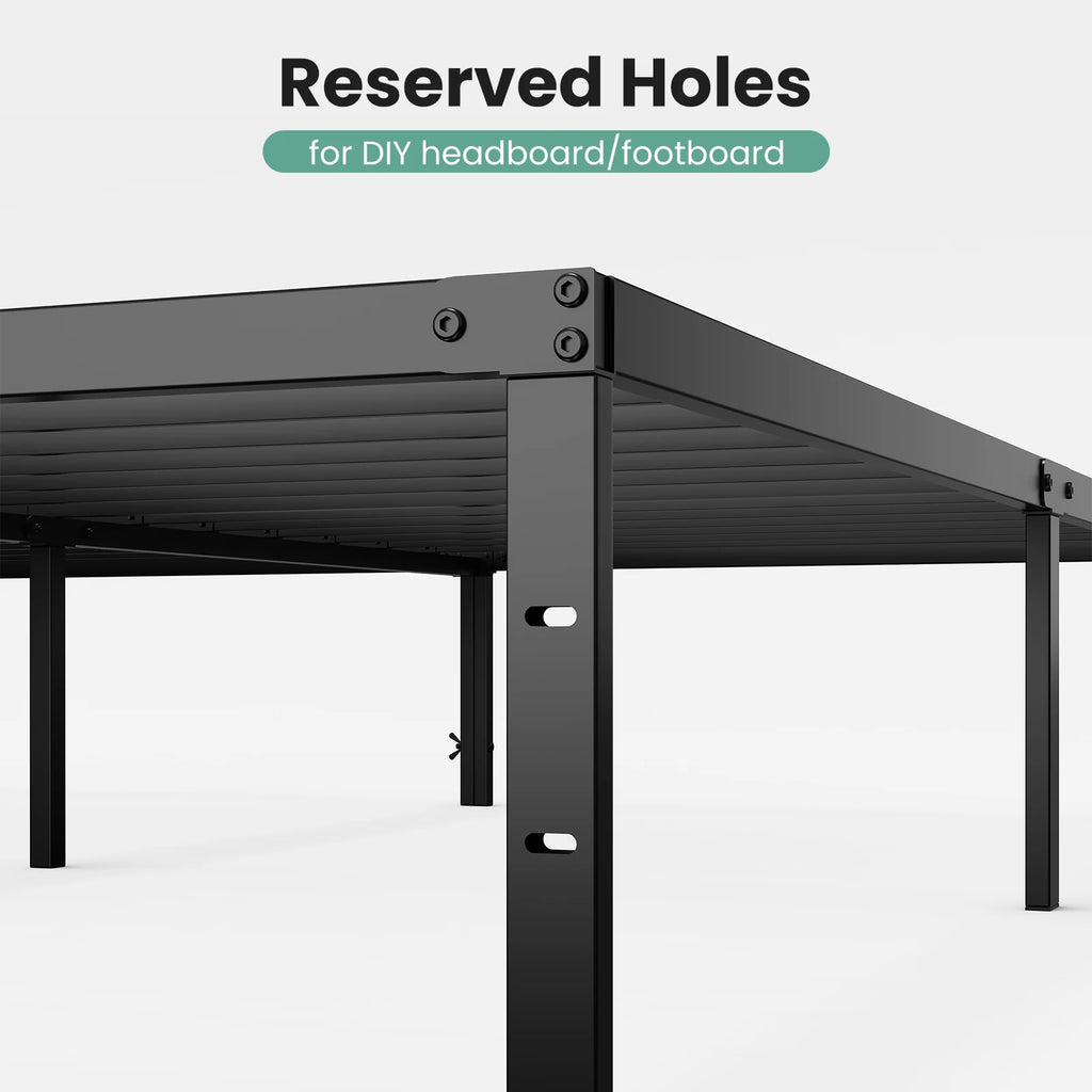 Ivory Metal Platform Bed