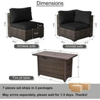 Tivoli 7-Piece Fire Pit Sectional