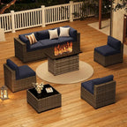 Capri 8-Piece Fire Pit Sectional