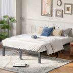 Ivory Metal Platform Bed