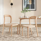 Noelle Ash Wood Dining Chairs — Set of 2