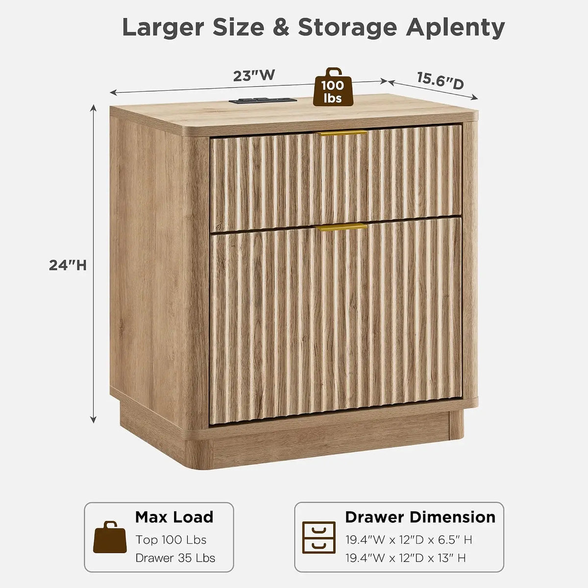 Nora Fluted Nightstand
