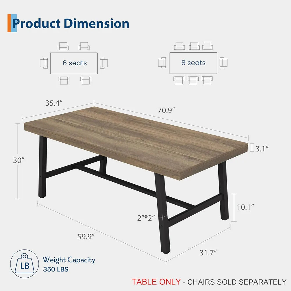 Tess Industrial Dining Table