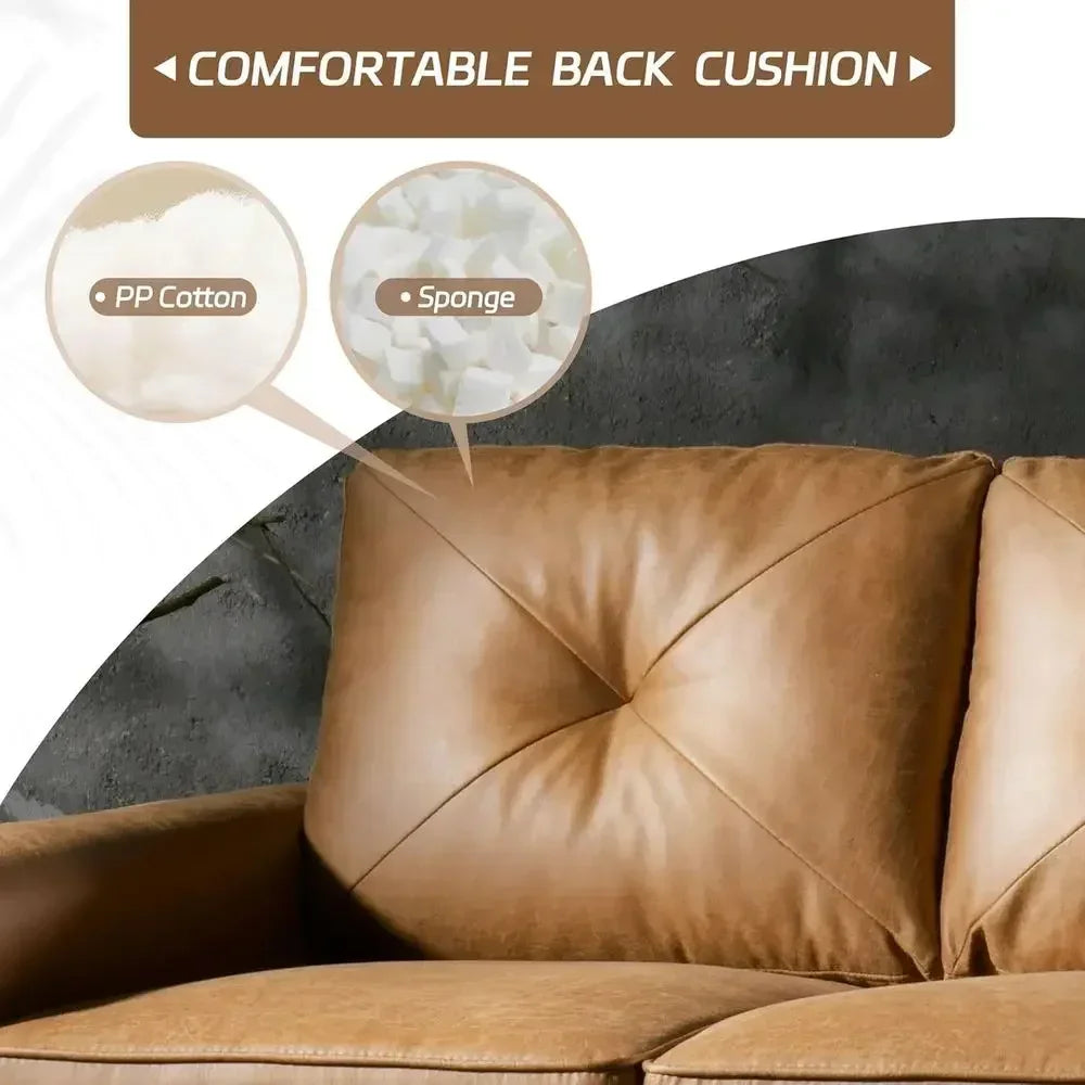 Quincy Leatherette Sofa