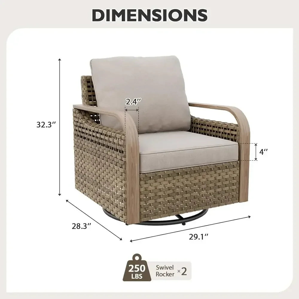 Marina Swivel Glider Chair Set