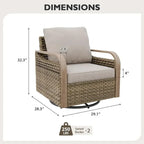 Marina Swivel Glider Chair Set