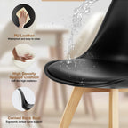 Pia Leather Dining Chairs — Set of 4