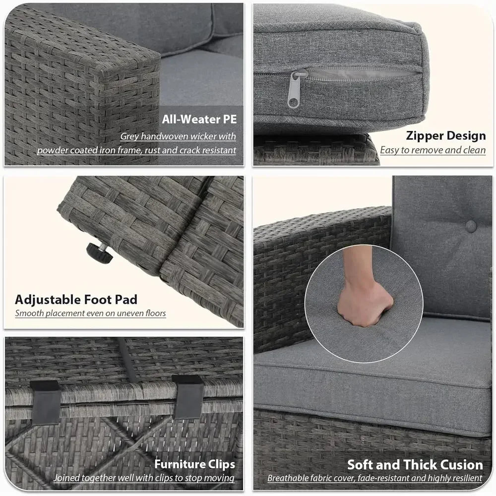 Sorrento 8-Piece Fire Pit Sectional