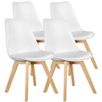 Pia Leather Dining Chairs — Set of 4