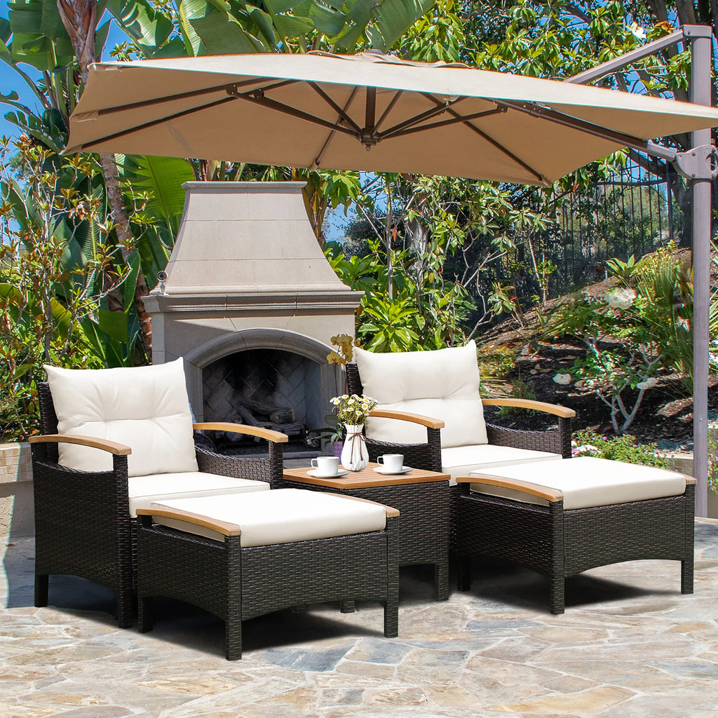 Amalfi 5-Piece Patio Lounge Set