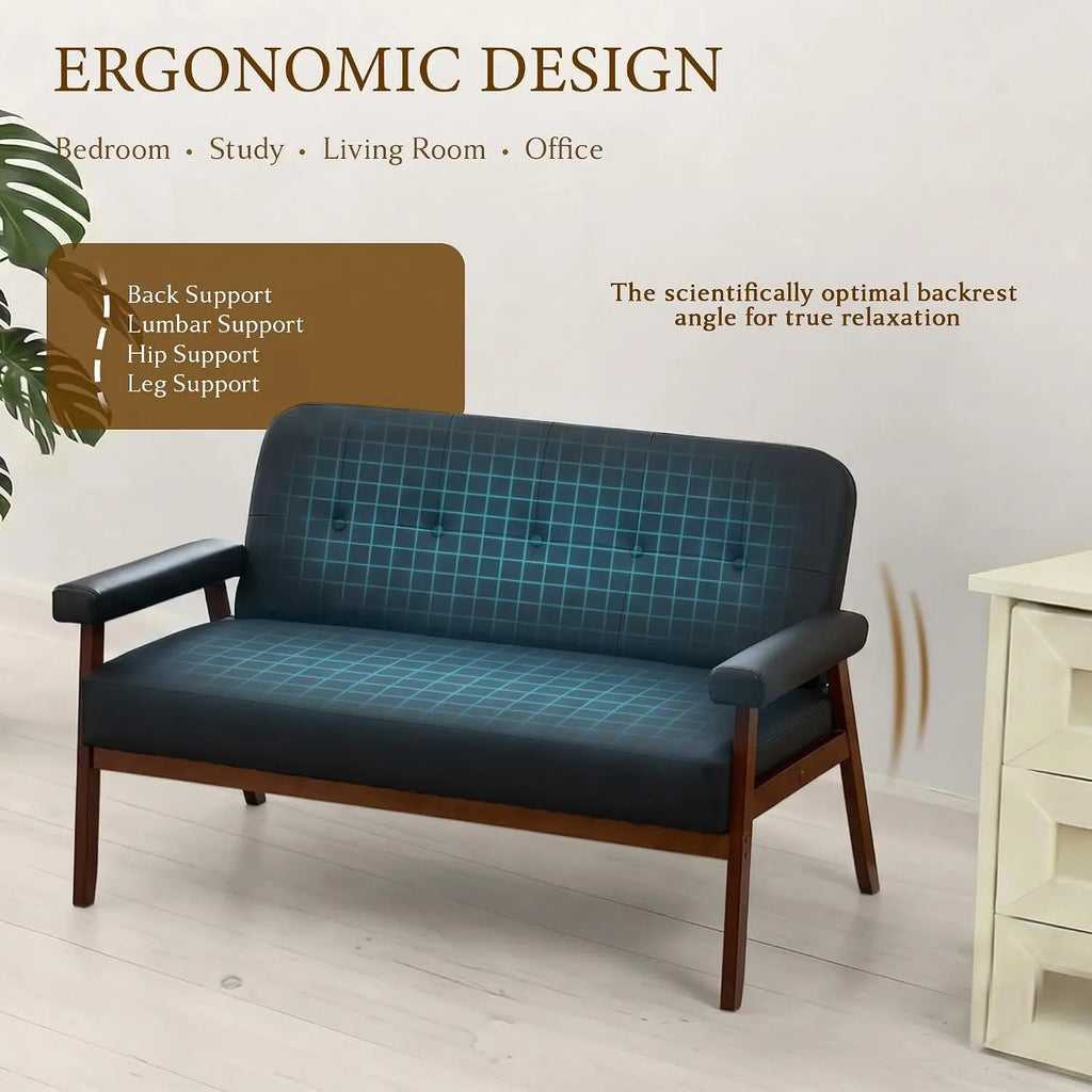 Fiora Leather-Look Loveseat