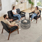 Fiora Leather-Look Loveseat