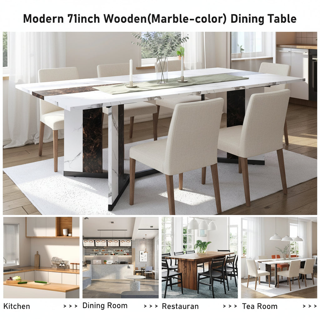 Virello Marble-Top Dining Table
