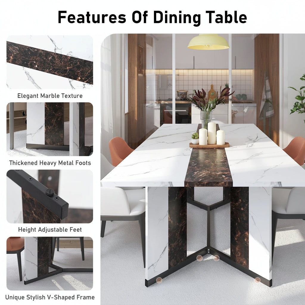 Virello Marble-Top Dining Table