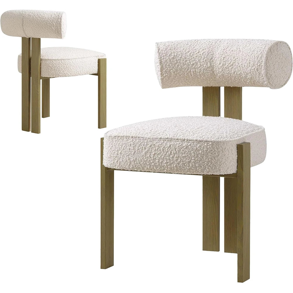 Odessa Bouclé Dining Chairs — Set of 2