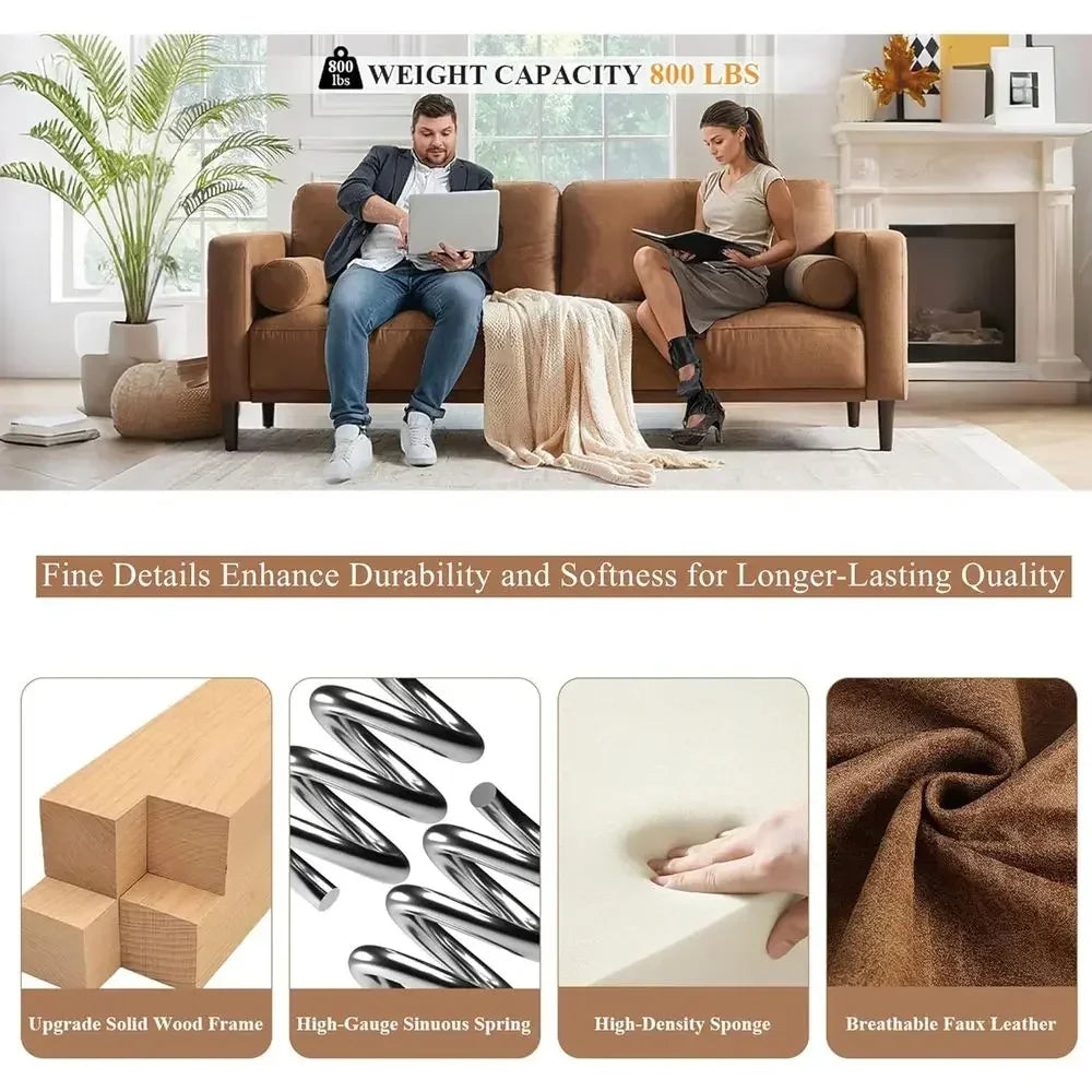 Bellmont Leather-Look Sofa