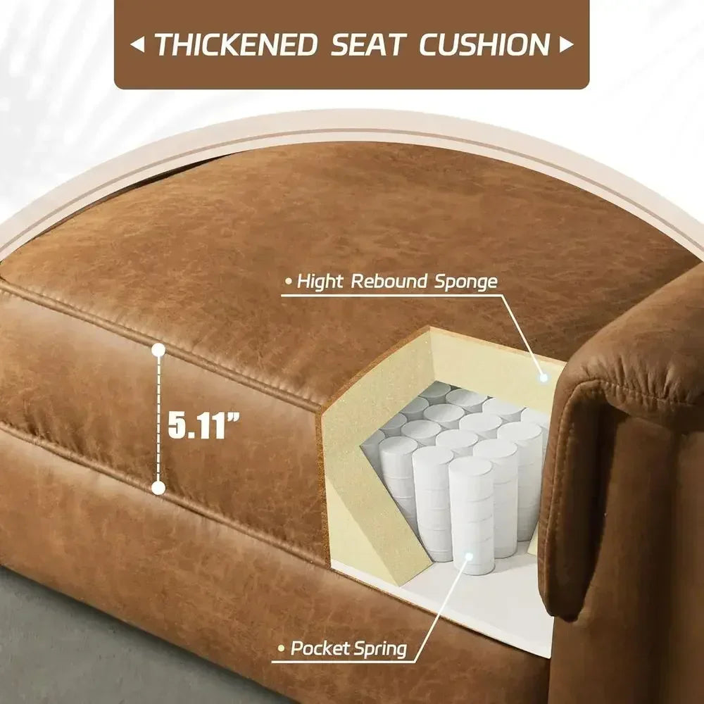 Quincy Leatherette Sofa
