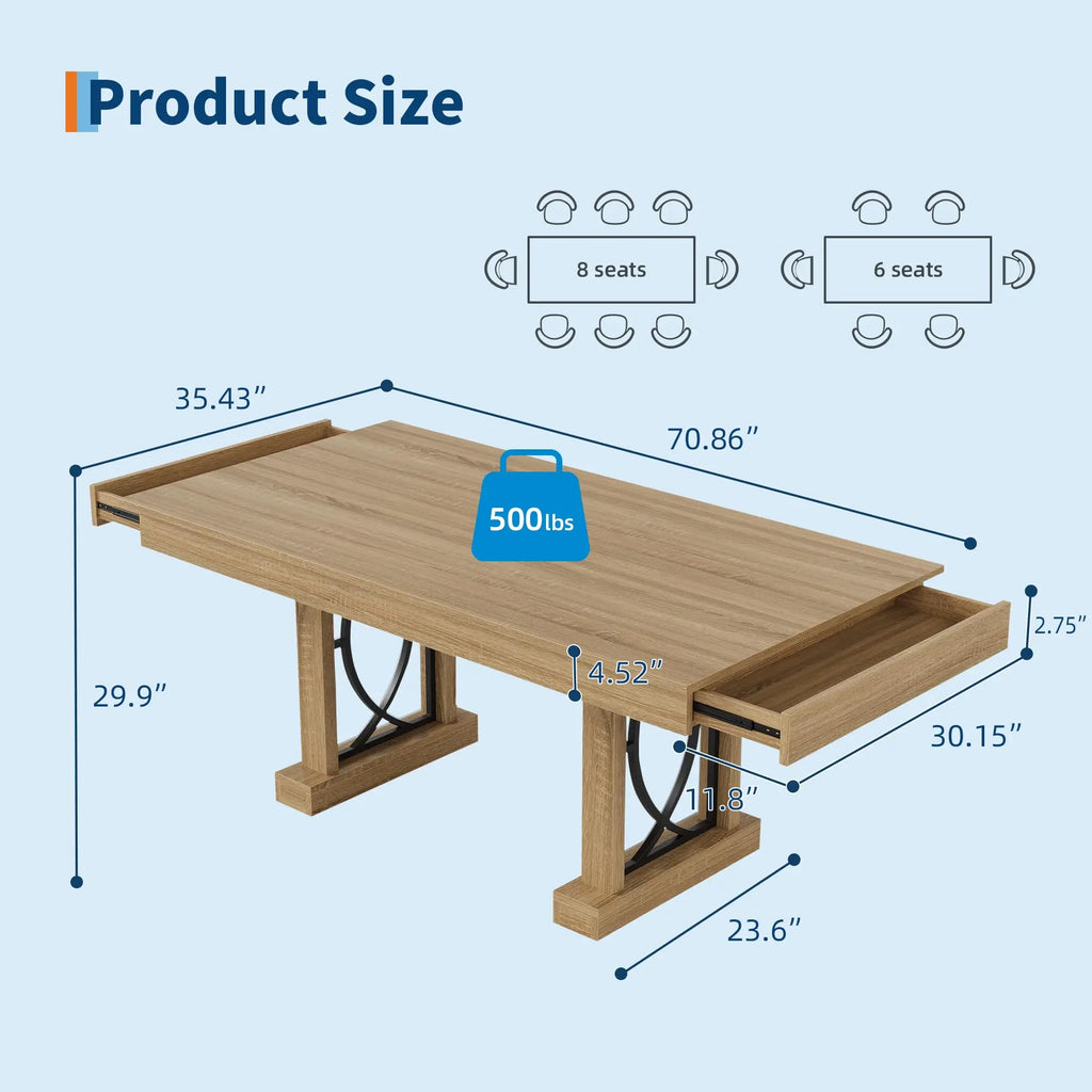 Harlow 71-Inch Dining Table