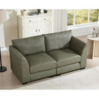 Mira Leather-Look Loveseat