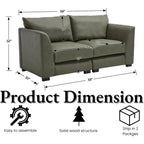 Mira Leather-Look Loveseat