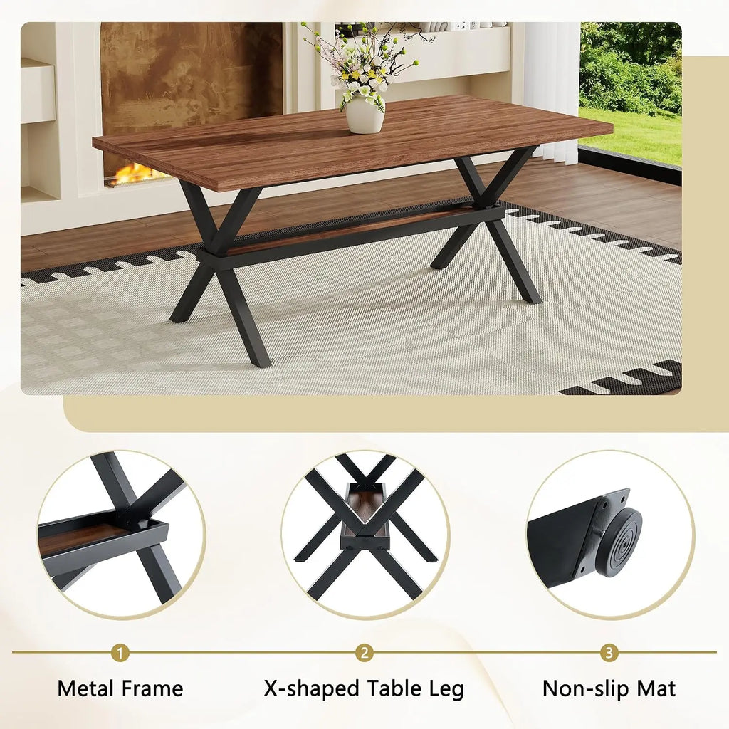 Selene 7-Piece Farmhouse Dining Set