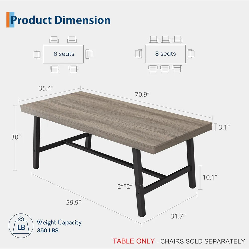 Tess Industrial Dining Table