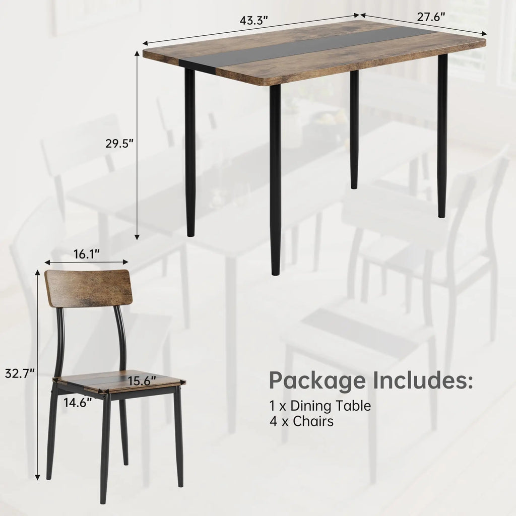 Amalfi 5-Piece Dining Set