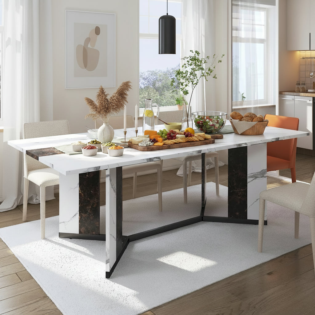Virello Marble-Top Dining Table