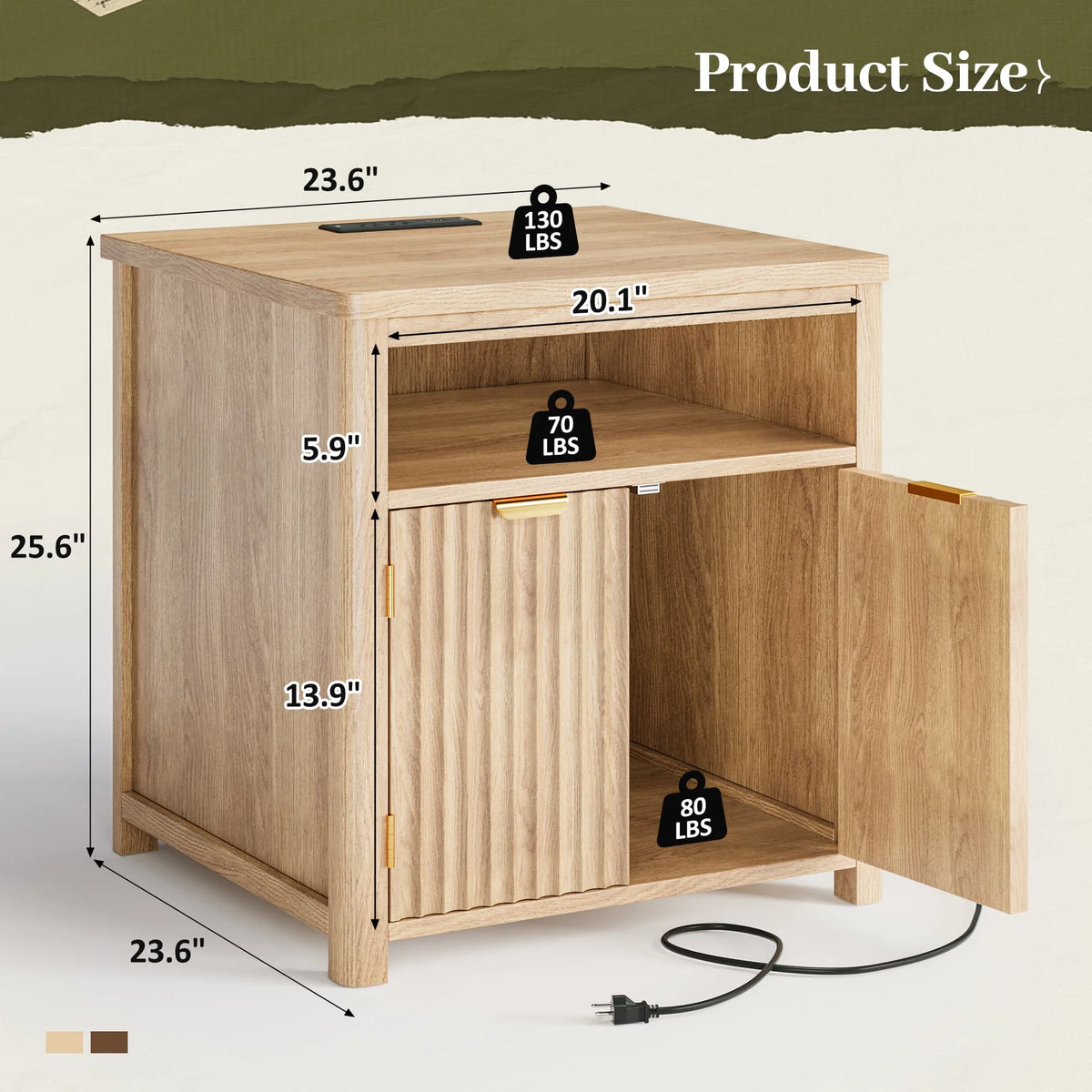Zoe Farmhouse Nightstand