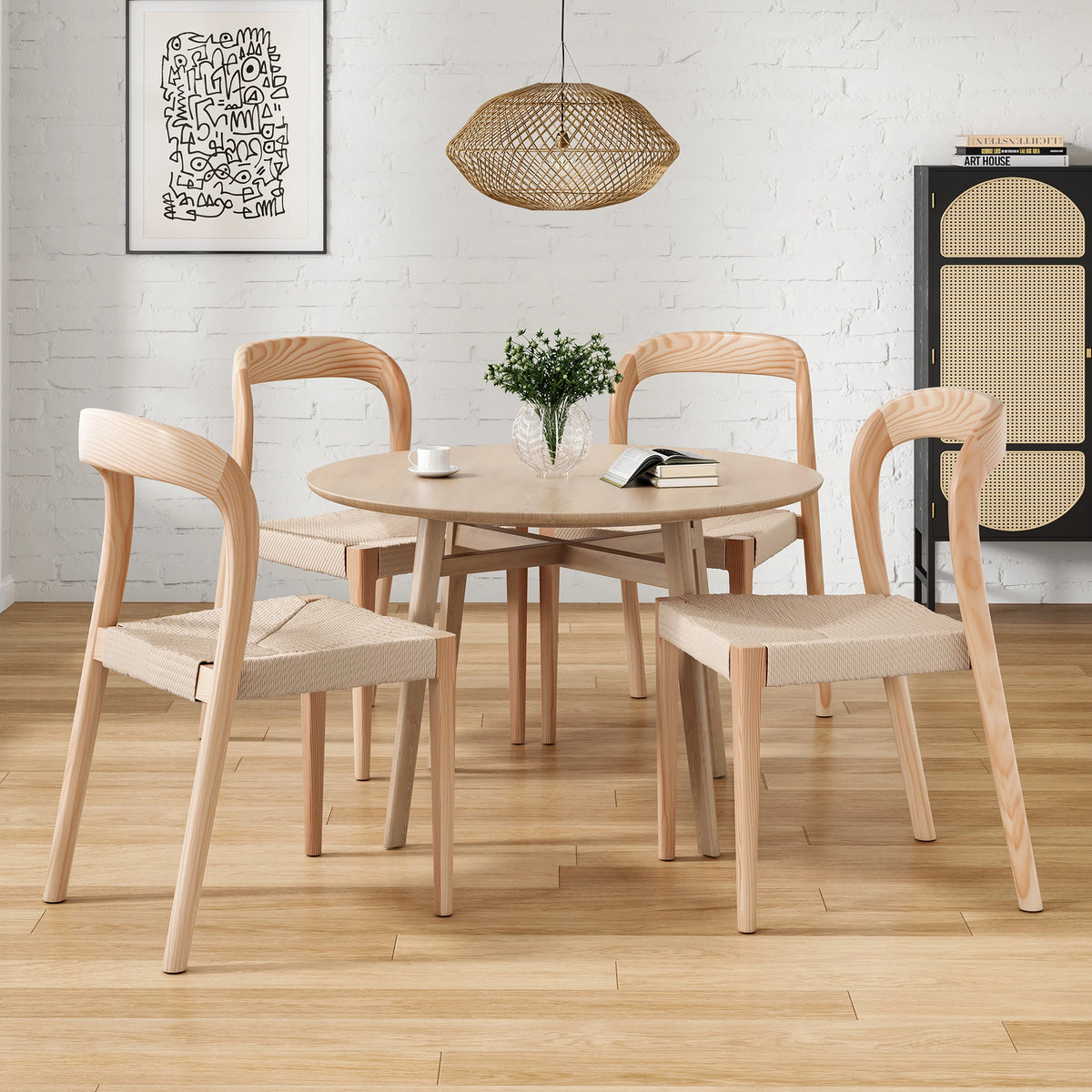 Noelle Ash Wood Dining Chairs — Set of 2