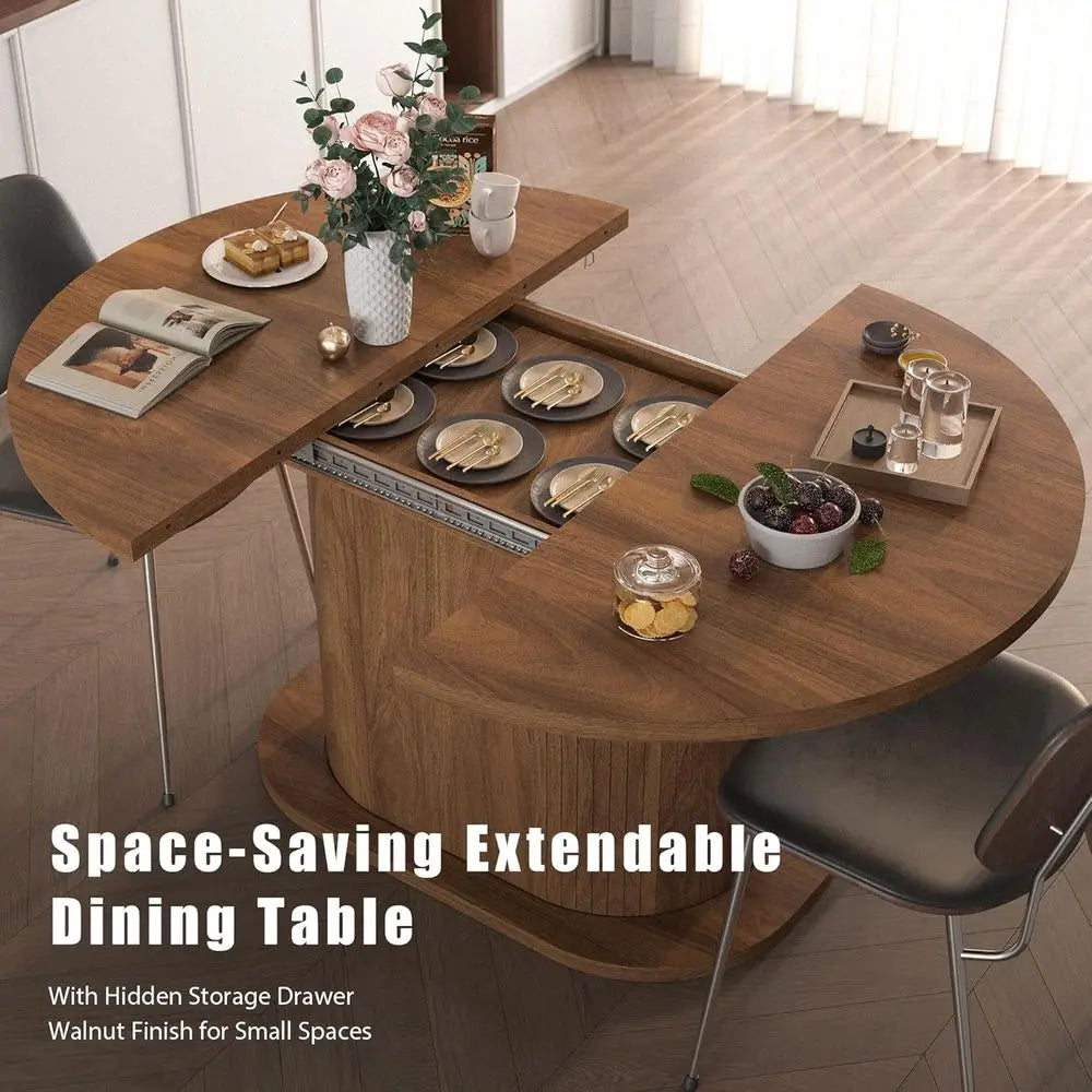 Blaise Expandable Walnut Dining Table